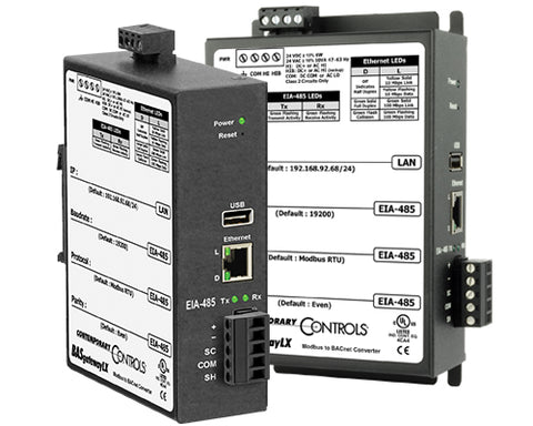 Contemporary Controls BASGSX-M1/P BASgatewaySX Modbus to BACnet Gateway Panel Mount with SSL  | Midwest Supply Us