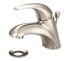 Everflow BHN-V10N Baldor Hanford Single Handle Lav Faucet Brushed Nickel W/ Drain  | Midwest Supply Us