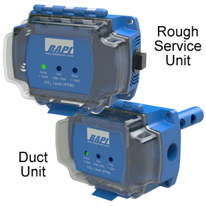 BAPI BA/DCD10-D-BB CO2 - "24/7" Duct and Rough Service Carbon Dioxide Sensor, Constant Occupancy  | Midwest Supply Us