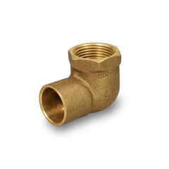 Everflow CCFL0112-NL 1-1/2" NOM Cast Brass 90 Elbow C X F Lead Free  | Midwest Supply Us