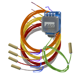 BAPI BA/10K-2-CPFEP-YEL-10' Concave Remote Probe Temperature Sensors with Colored Cables  | Midwest Supply Us