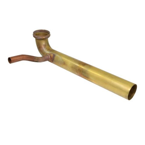 Everflow 21412-ELR 1-1/2" x 12" ROUGH BRASS DISHWASH WASTE BEND "RIGHT" 1/2" COPPER INLET 20GA  | Midwest Supply Us