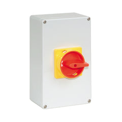 C3 Controls EDS2-325-PC-GRY EDS2-325-PC-GRY - ENCLOSED IEC NON-FUSED DISCONNECT SWITCH 25A, 3 POLE POLYCARBONATE ENCLOSURE RED/YELLOW OPERATING HANDLE  | Midwest Supply Us