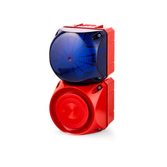 Belimo EXT-AS-HS-BLU External horn and strobe alarm, blue, AC/DC 24 V, strobe candela: 15 cd, 6x strobe patterns, horn volume: 108 dB potentiometer adjustable, 32x tones, NEMA 4/4X/13, IP66  | Midwest Supply Us