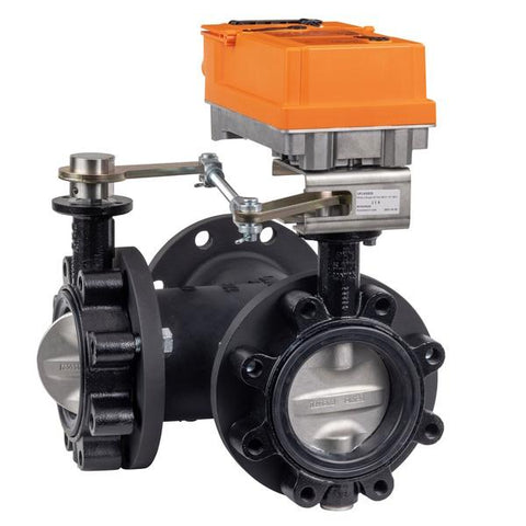 Belimo F7100L+JRBUP-3-T Butterfly Valve (BFV), 4", 2-way, ANSI Class 125, Cv 798 Actuator, AC 24...240 V / DC 24...125 V, On/Off, Floating point, 35 s, 2x SPDT, IP66/67  | Midwest Supply Us