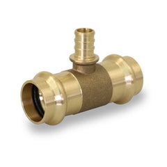 Everflow WPXPRT3403 3/4" PRESS x 1/2" PEX F1960 Tee Lead Free Brass  | Midwest Supply Us