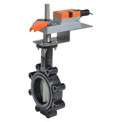 Belimo F680HD+GMB24-MFT-X1 Butterfly Valve (BFV), 3", 2-way, ANSI Class Consistent with 125, Cv 302 Valve Actuator, Non fail-safe, AC/DC 24 V, 2-10 V, MFT/programmable  | Midwest Supply Us