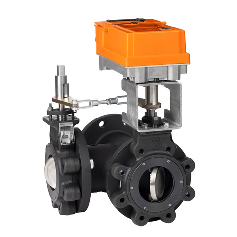 Belimo F780-150SHP+JRBUP-3-T Butterfly Valve (BFV), 3", 3-way, ANSI Class 150, Cv 228 Actuator, AC 24...240 V / DC 24...125 V, On/Off, Floating point, 35 s, 2x SPDT, IP66/67  | Midwest Supply Us