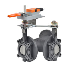 Belimo F780HDU+GMCX120-SR-T-X1 Butterfly Valve (BFV), 3", 3-way, ANSI ClassConsistent with 125 | Valve Actuator, Non fail-safe, AC100-240V, modulating  | Midwest Supply Us
