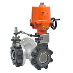 Belimo F7400HD+SY8-120MFT Butterfly Valve (BFV), 16", 3-way, ANSI ClassConsistent with 125 | Configurable Valve Actuator, Non fail-safe, AC120V, 2-10V, 2 x SPDT  | Midwest Supply Us