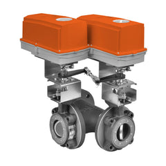 Belimo F765-150SHP+2*GMCX24-3-T-X1 N4H Butterfly Valve | 2.5" | 3 Way | 146 Cv | w/ Non-Spring | 24V | Floating | NEMA 4 | WITH HEATER OPTION  | Midwest Supply Us