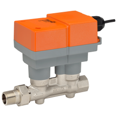 Belimo FM125 Flow Meter NPT 1 1/4" | Forged Brass | Nickel Plated | 34.2 GPM | Power Supply 24V | Output signal 0 - 10VDC  | Midwest Supply Us