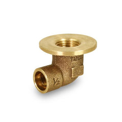 Everflow CFFE0012-NL 1/2" NOM" Casr Brass Flanged Sink Elbow C X F Lead Free  | Midwest Supply Us