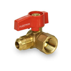 Everflow FTGV-38R12A 1/2" FIP x 3/8" Flare Angle Gas Ball Valve Pack of 10 | Midwest Supply Us