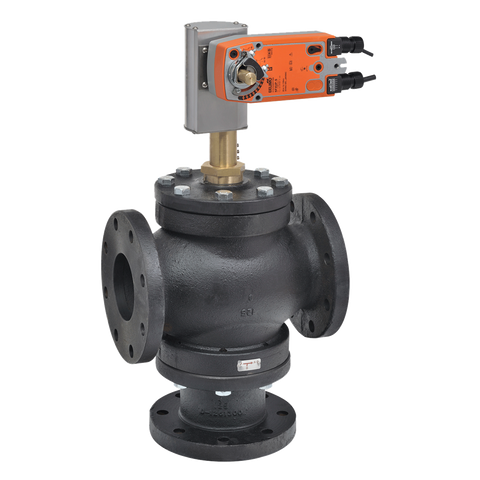 Belimo G780+AFX24-MFT-S-X1 Globe Valve | 3" | 3 Way | 91 Cv | w/ Spg Rtn | 24V | MFT | SW  | Midwest Supply Us