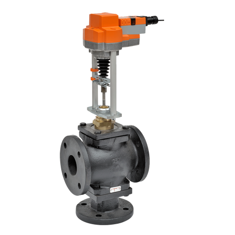 Belimo G780+EVX24-3 Globe Valve | 3" | 3 Way | 85 Cv | w/ Non-Spring | 24V | Floating Point  | Midwest Supply Us