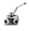 GE3L14NPT | 1/4 NPT 3WAY STL HI PRSR BL VLV, Hydraulic, High Pressure Ball Valve, Three Way Valve | Midland Metal Mfg.