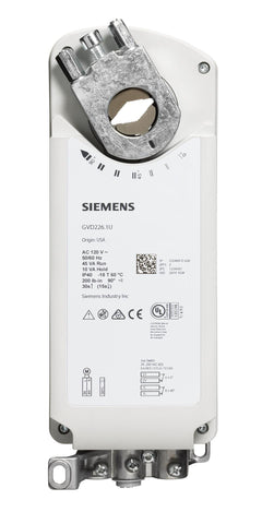 Siemens GVD126.1U Damper Actuator | Spring Return | 24 VAC | On/Off | 200 lb-in | SW  | Midwest Supply Us