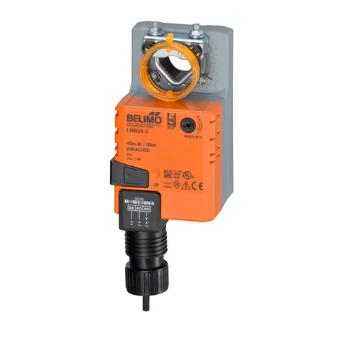 Belimo LMB24-3.1 Damper Actuator, 45 in-lb [5 Nm], Non fail-safe, AC/DC 24 V, On/Off, Floating point Multipack 24 pcs.  | Midwest Supply Us