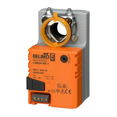 Belimo LMB24-SR-T.1 Damper Actuator, 45 in-lb [5 Nm], Non fail-safe, AC/DC 24 V, 2...10 V, terminals Multipack 36 pcs.  | Midwest Supply Us