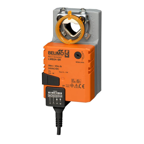 Belimo LMB24-SR.1 Damper Actuator, 45 in-lb [5 Nm], Non fail-safe, AC/DC 24 V, 2...10 V, modulating Multipack 24 pcs.  | Midwest Supply Us
