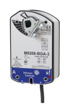 Johnson Controls M9208-BAC-3 ACT ON/OFF 120VAC WITH 2; 70LB-IN (8NM)SPRING RETURN ACTUATOR ON/OFF AC 120V 2 SWITCHES  | Midwest Supply Us