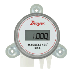 Dwyer Instruments MSX-W12-IN Series MSX Magnesense Differential Pressure Transmitter, 1% FSO accuracy wall mount, uni-directional, range 2 (1, 2, 3, 5" wc)  | Midwest Supply Us