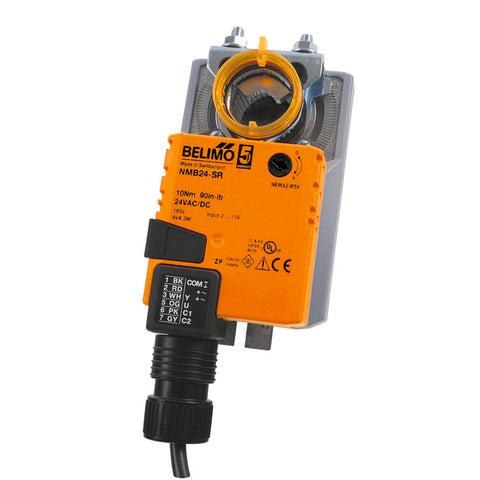 Belimo NMX24-SR Damper Actuator | 90 in-lb | Non-Spg Rtn | 24V | Modulating  | Midwest Supply Us