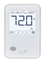 Johnson Controls NSB8MHC240-0 Temp | RH | CO2 | LCD Display | White | PIR Occ Sensor | JCI Branded  | Midwest Supply Us