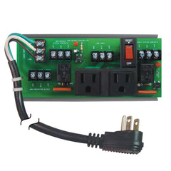 Functional Devices PSMN2C2RB10 UPS Interface Board w/status 10A Breaker/Switch 120Vac 2 outlets; power cord  | Midwest Supply Us