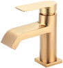RAX-V11BG | Reuss Axio Single Handle Lav Faucet Curved Spout Brushed Gold | Everflow