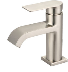 Everflow RAX-V11N Reuss Axio Single Handle Lav Faucet Curved Spout Brushed Nickel  | Midwest Supply Us