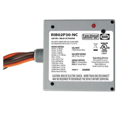 Functional Devices RIB02P30-NC Enclosed Relay 30Amp DPST 208-277Vac, Normally Closed contacts  | Midwest Supply Us
