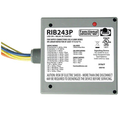 Functional Devices RIB243P 24VAC/DC 20A 3PST N/O Relay  | Midwest Supply Us