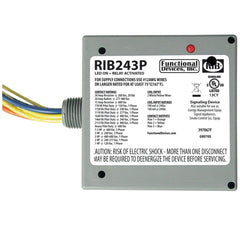 Functional Devices RIB243P Enclosed Relay 20Amp 3PST 24Vac/dc  | Midwest Supply Us