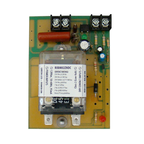 Functional Devices RIBM02ZNDC Panel Relay 4.000x2.875in 30Amp DPDT Class II Dry Contact Input 208-277Vac Power  | Midwest Supply Us