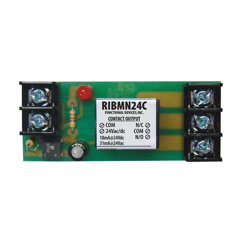 Functional Devices RIBMN24C Panel Relay 2.75 15Amp SPDT 24Vac/dc  | Midwest Supply Us
