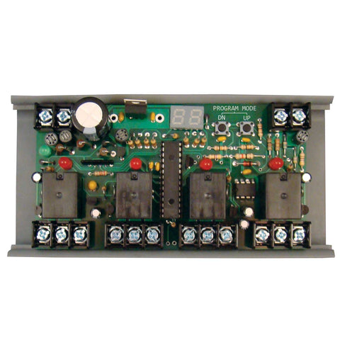 Functional Devices RIBMN24Q4C-PX Panel 2.75in Sequencer Field Progam 4-SPDT input 24Vac/dc 0-10Vdc w/MT212-6  | Midwest Supply Us