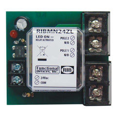 Functional Devices RIBMN24ZL Panel Relay 2.75x2.35in 30Amp DPST 24ac/dc  | Midwest Supply Us