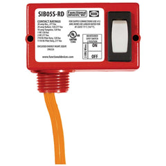 Functional Devices SIB05S-RD Enclosed Switch 20Amp maintained 2 position 2 wire Red Hsg  | Midwest Supply Us