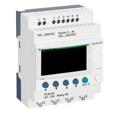 Schneider Electric (Square D) SR3B101FU Modular smart relay Zelio Logic - 10 I O - 100..240 V AC - clock - display  | Midwest Supply Us