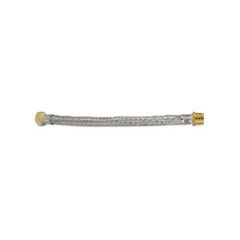 Everflow FTWC-B34-18B FLEXTRON FTWC-B34-18B 18 SS BRAIDED WATER HTR CONNEC 3/4 FIP x 3/4 MIP NSF/cUPC  | Midwest Supply Us