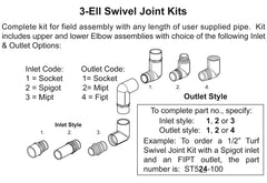 Spears ST9__-100 (SELECT)1 TURF 3-ELL SWIVEL JOINT KIT  | Midwest Supply Us