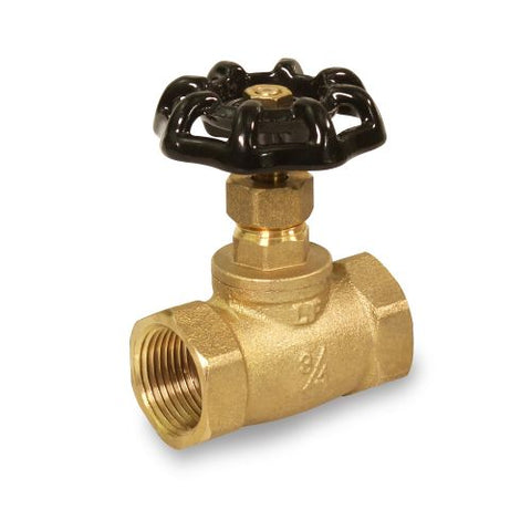 Everflow 73342-NL 3/4" IPS Straight Short Globe Brass Stop Valve Lead Free  | Midwest Supply Us