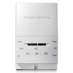 Resideo T834N1010 VERTICAL 1 HEAT/1 COOL MECHANICAL THERMOSTAT. TERMINALS: R, RC, G, Y, W, O, B. SCALE: 10-32C. SYSTEM SWITCH: HEAT/OFF/COOL. FAN SWITCH: AUTO/ON.  | Midwest Supply Us
