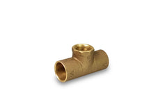 Everflow CCFT1121-NL 1-1/2" X 1-1/2" X 1" NOM Cast Brass Reducing Tee C X C X F Lead Free  | Midwest Supply Us