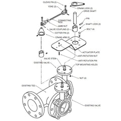 Belimo UFLK4400 Retro Kit | 3W 2" CenterLn C225 w/ SGL GM  | Midwest Supply Us
