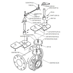 Belimo UFSP0010 3-WAY BFV RETRO-FIT KIT DUAL BELIMO ACT  | Midwest Supply Us