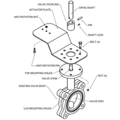 Belimo UFSP0000 2-WAY BFV RETRO-FIT KIT SINGLE BELIMO  | Midwest Supply Us