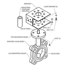 Belimo UFLKP018 For Belimo Butterfly Valve with PR and PKR Series Actuators  | Midwest Supply Us